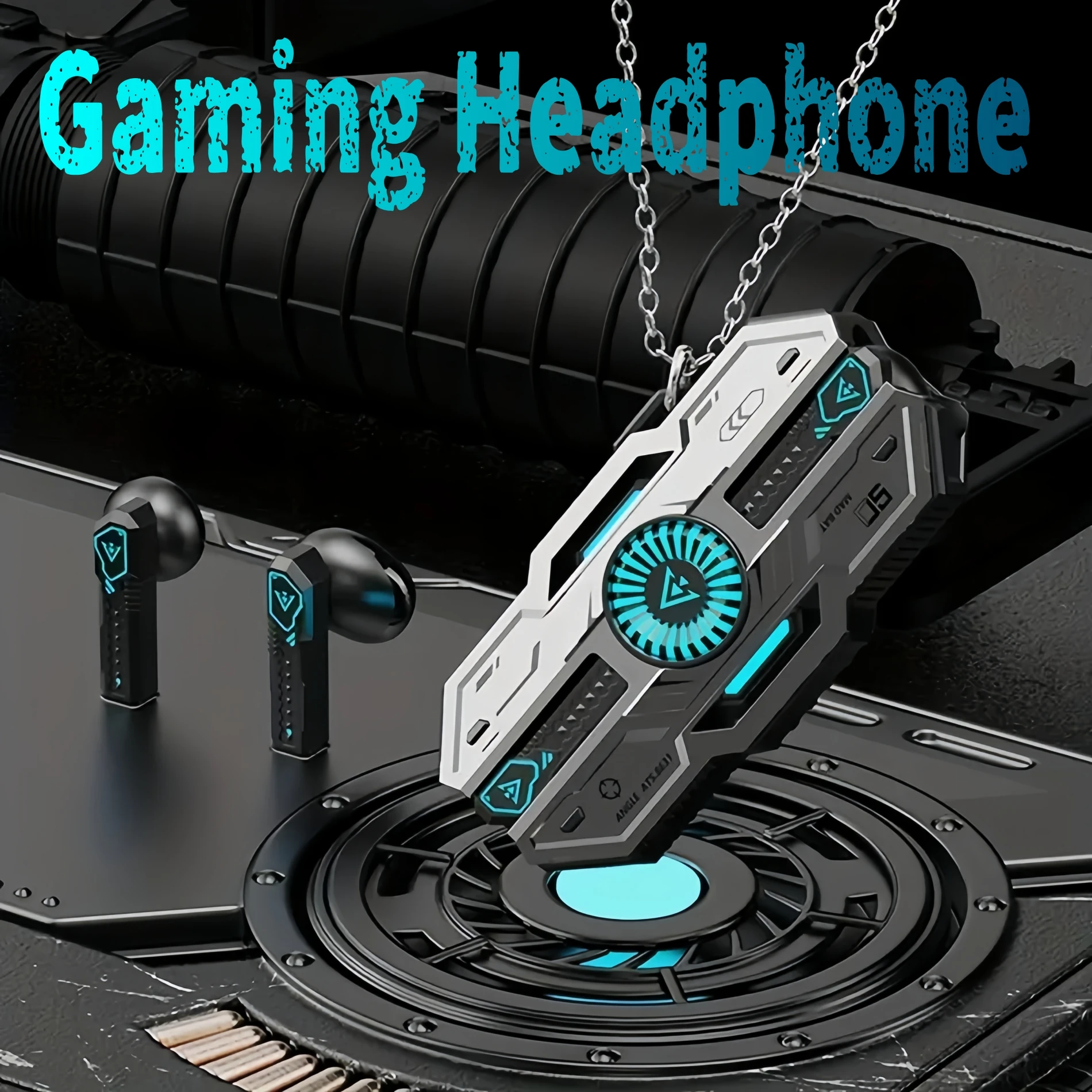 سماعات أذن لاسلكية مع الكمون المنخفض للغاية، سماعات أذن بلوتوث للألعاب بلوتوث 5.49، وقت الاستماع لمدة 36 ساعة، ميكروفونات شفافة،