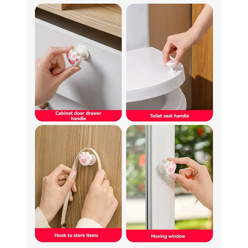 ABAE-Cat Claw Toilet Button Push, Long Nail Toilet Flushing Assistant, Easy To Install