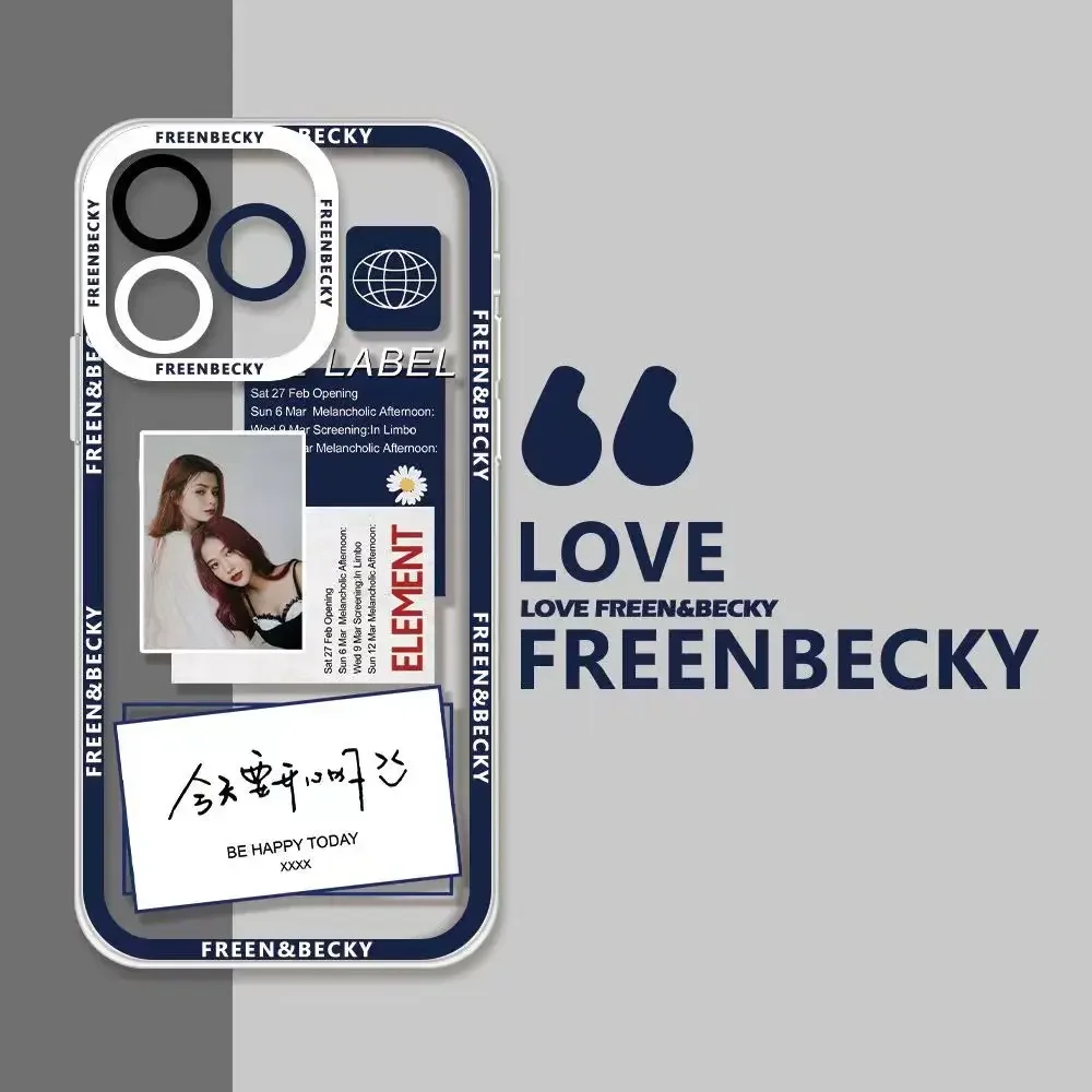 Freenbecky Phone Case for IPhone 15 14 Pro Max Plus 13 Pro 12 Mini 8 7 Plus SE Xiaomi Straight Edge Transparent Samsung