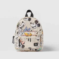 Disney Girls Backpacks Mickey Mouse Waterproof  Bags Print Sequin Travel Storage Fashionable Schoolbags Cute Baby Mini Backpack