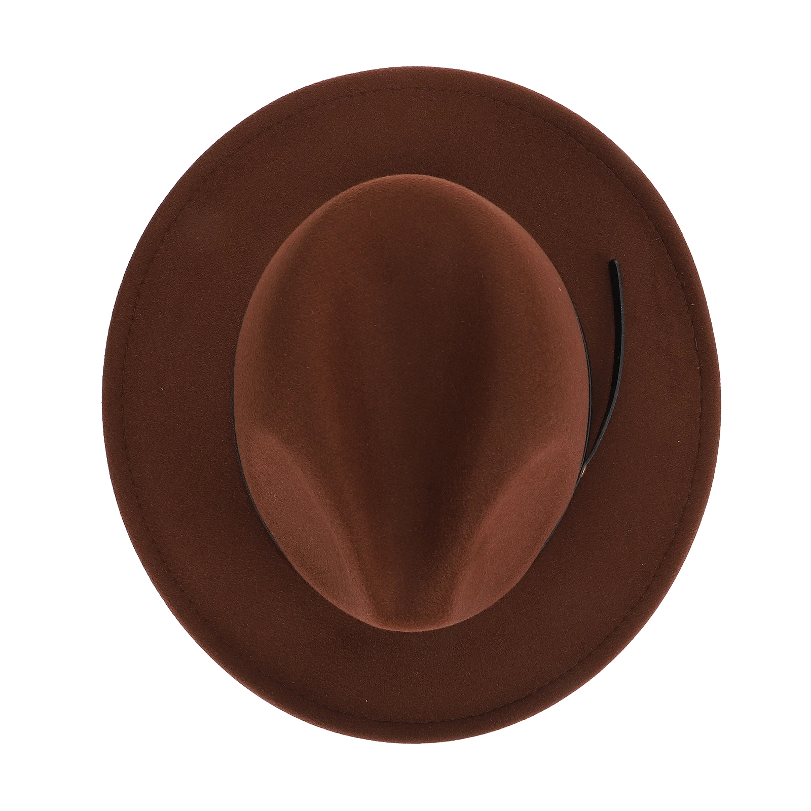 

Women's Flat-brimmed Top Hat Wide Elegant Hats for Felt Woolen Fedora Fashion Miss