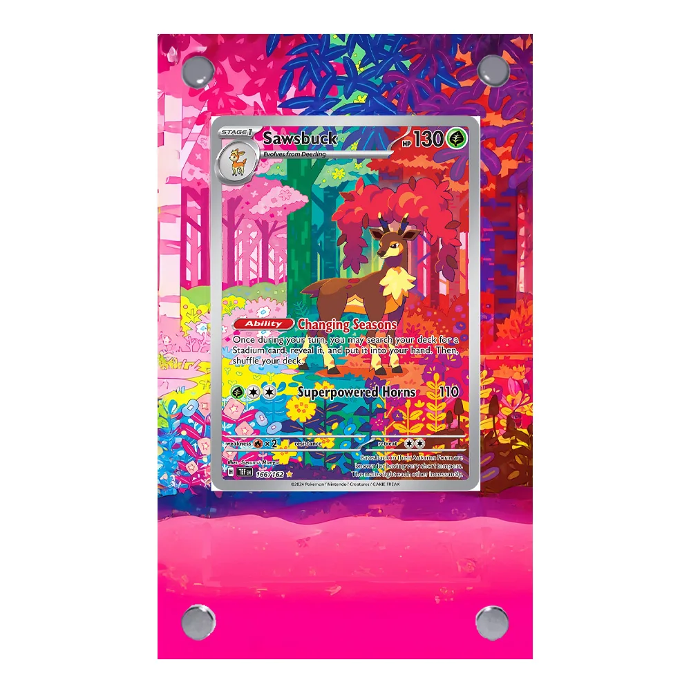 Deerling Sawsbuck Pecharunt Okidogi Pokemon Acrilico Carta di pittura estesa Mattone Anime Classici Collezione di giochi Espositore