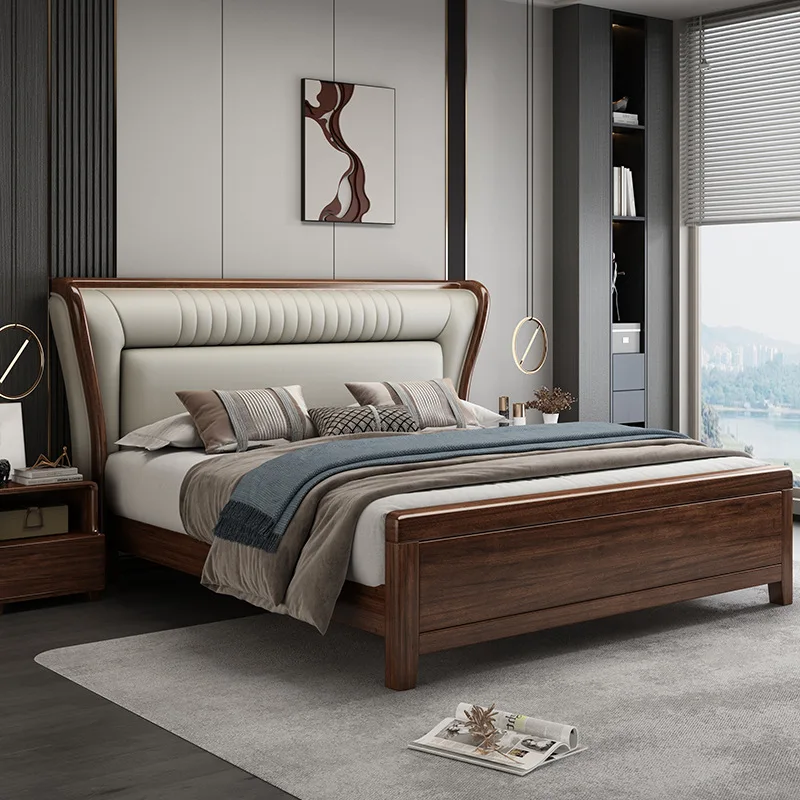 

Деревянная кровать для спальни, двуспальная кровать, экономящая пространство, удобная дешевая дизайнерская кровать принцессы для сна, роскошная модная мебель Cama Solteiro