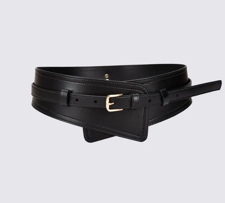 Gaun Wanita Cummerbunds Kulit Asli Antik Fashion Runway Wanita Korset Ikat Pinggang Dekorasi Sabuk Lebar R1348