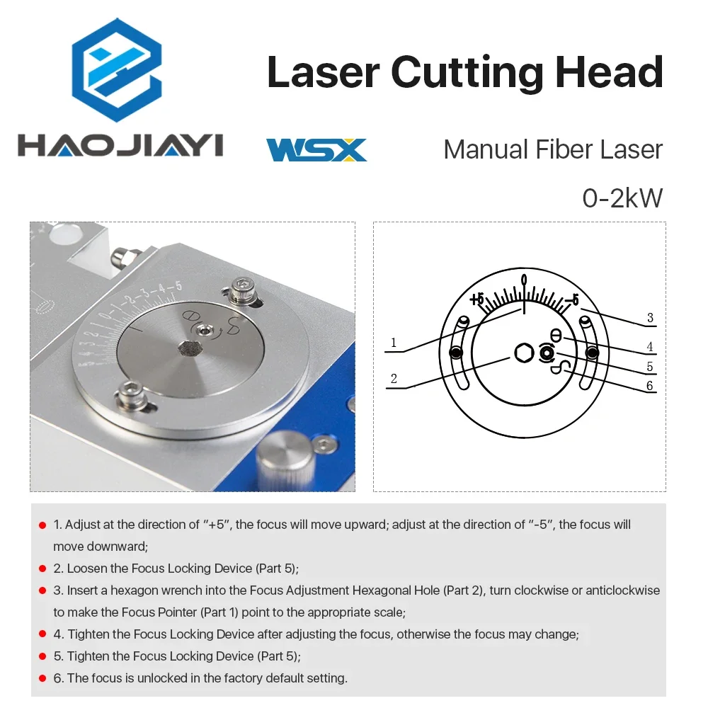 WSX 0-2kw Fiber Laser Cutting Head KC13 Manual Cutting Head 2000W for Metal Cutting