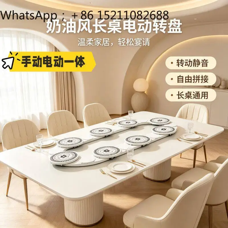 LLY long table automatic rotating plate electric conveyor belt turntable restaurant rotating small hot pot household island