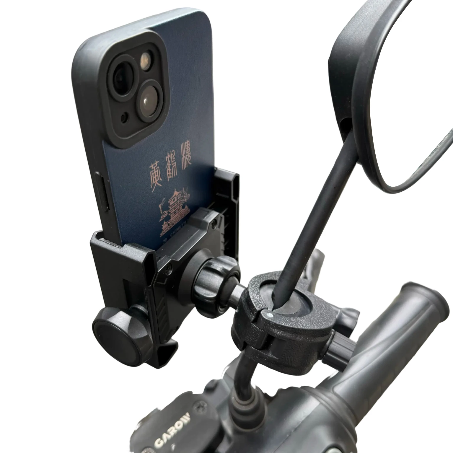 

Universal Motorcycle Phone Mount for Scooter E-Bike Rearview Mirror, Shockproof Phone Holder for Navigation