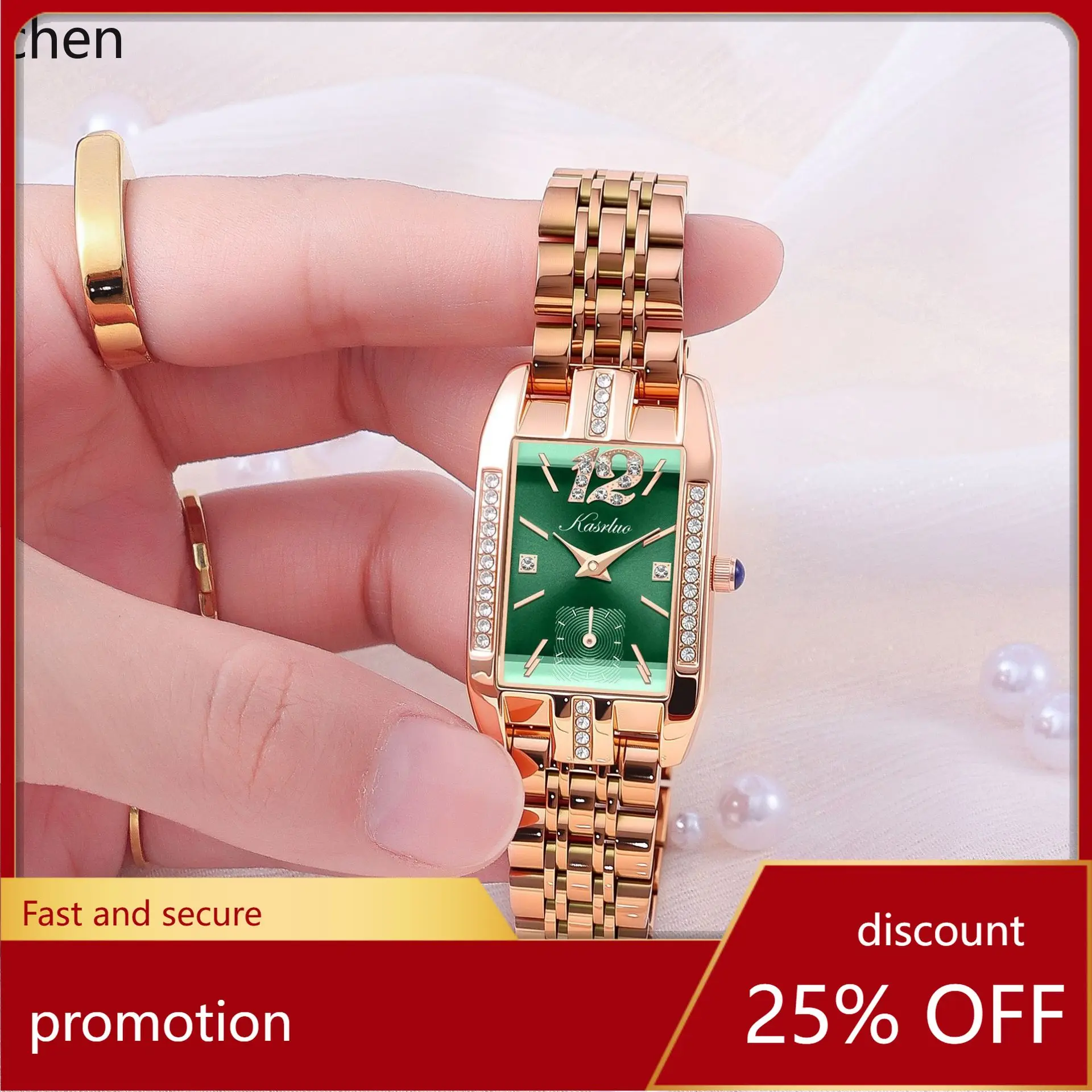 ZML Women's Watch High-end Stainless Steel Strap Fashionable Waterproof Watch for Women
