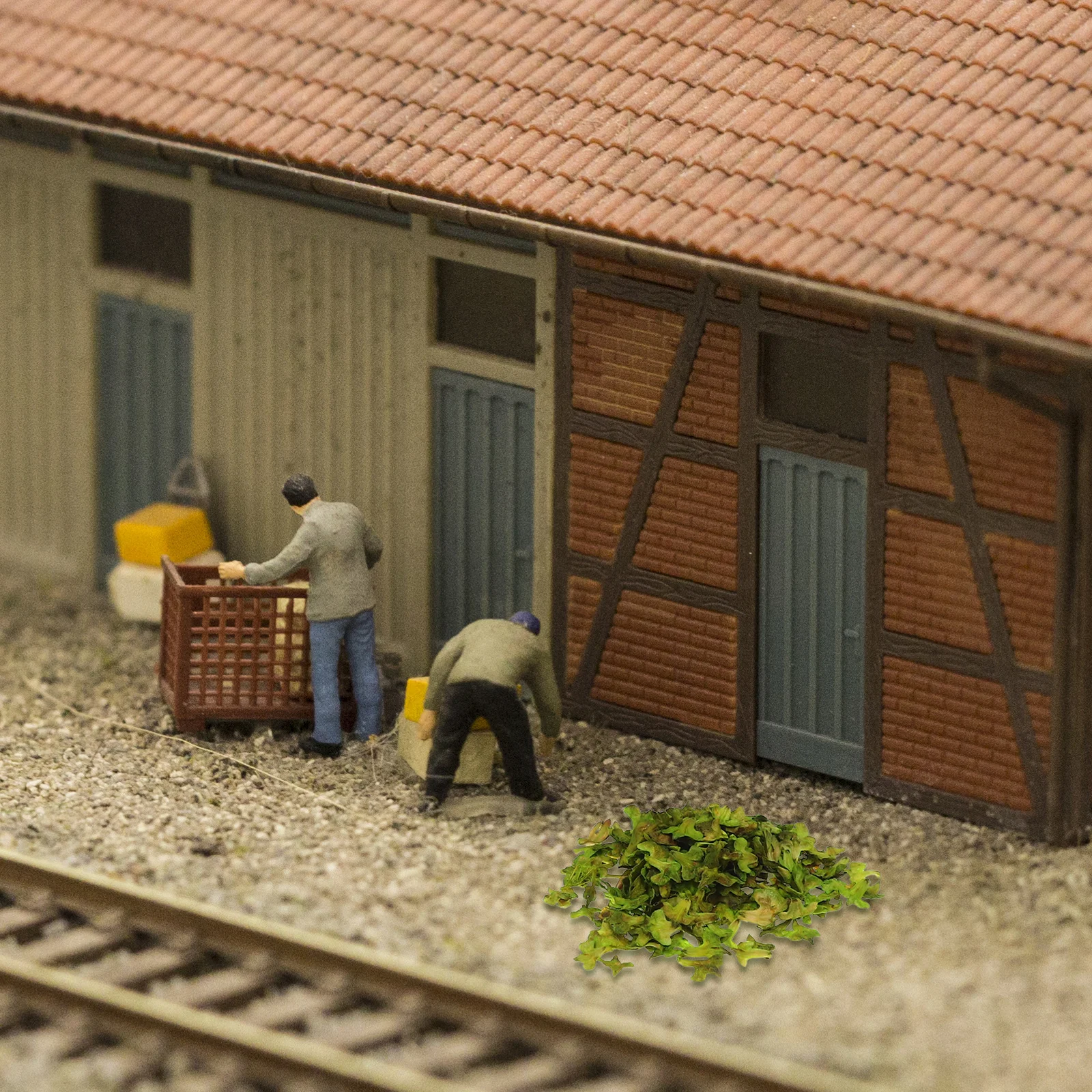 

1 Bottle Miniature Leaves Micro Simulation Sand Table Decor Diy Artificial Green Leaves For Landscape Ornament Fake Plant Decor