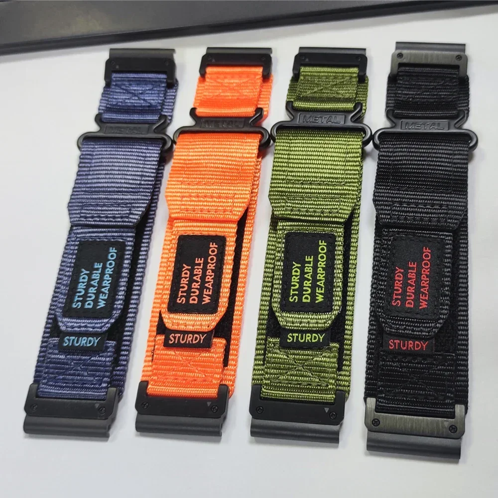 26mm 22mm QuickFit Nylon Strap Watchband For Garmin Fenix 6X 6 Pro 5X 5 7X 7Pro Epix 2 Forerunner 965 955 945 935 Watch Bracelet
