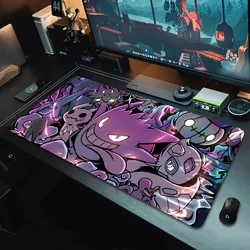 P-Pokemon-Gengar Grande Tappetino per mouse Tappetino per mouse Tappetino per scrivania con pad Accessori da gioco Tappetino imbottito per tastiera Prime Gaming XXL