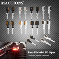 Luz trasera LED E Mark para motocicleta, Mini luces traseras de freno de señal de giro para Harley Touring XL, BMW, Yamaha Run, lámpara indicadora