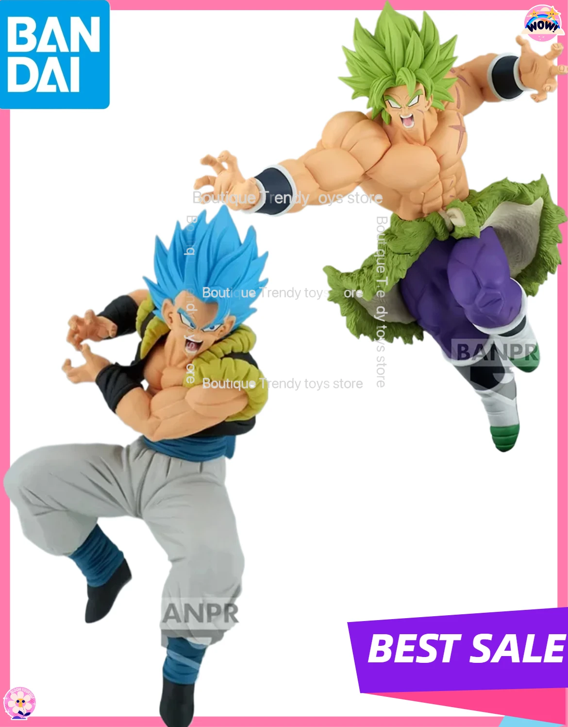 

Bandai Original Banpresto Anime Dragon Ball Match Makers Gogeta SSG Blue Super Broly Action Figure Model Collectible Toys