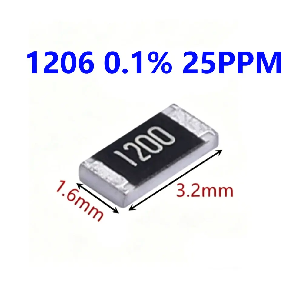 20PCS 1206 0.1% Precise resistance 0R 1 1.5K 2 2.2 3.3 3.9 4.7 5.1 6.8 7.5 8.2 10M 12 11 15R 16 18 20 22 25 30 33 36 39 43 47ohm