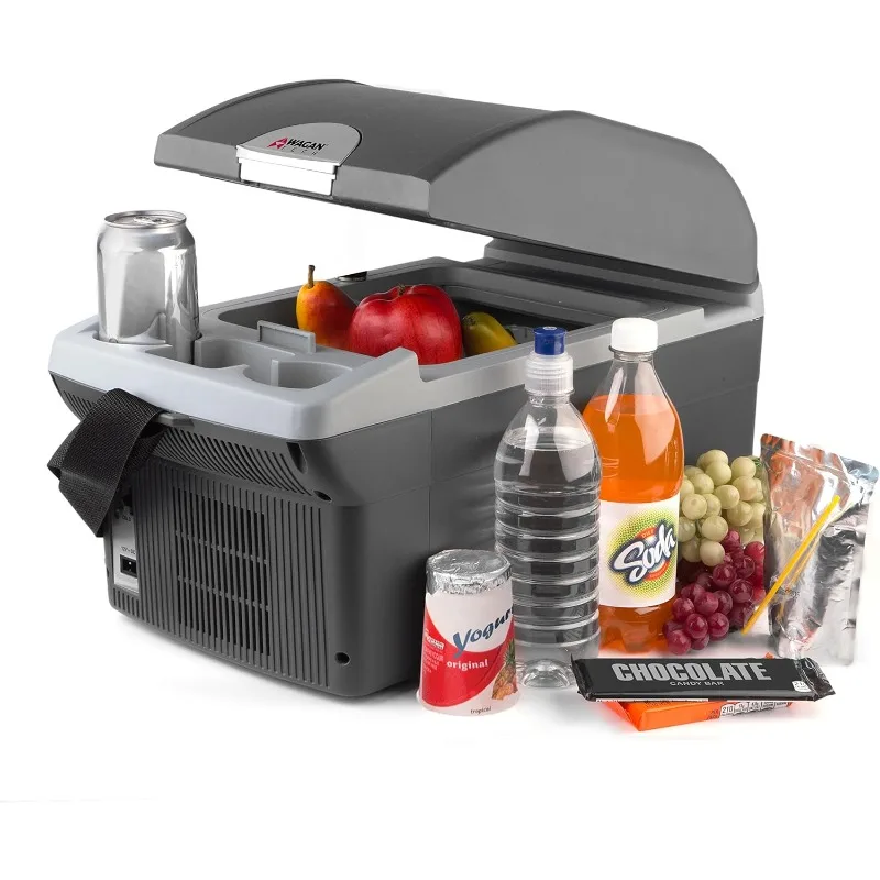 

EL6214 Personal Thermoelectric Cooler/Warmer, 14 Liter Capacity, Portable Electric Car Cooler with 12/24V DC, 12V Small Fr