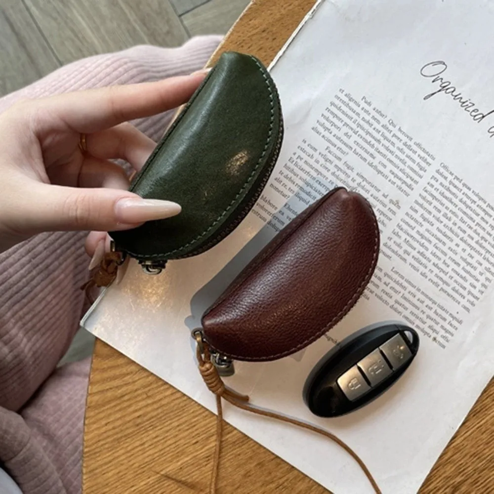 

Universal Car Key Bag Multifunctional Genuine Leather Small Coin Purse Large Capacity Lipstick Organizer Mini Storage Bag Home