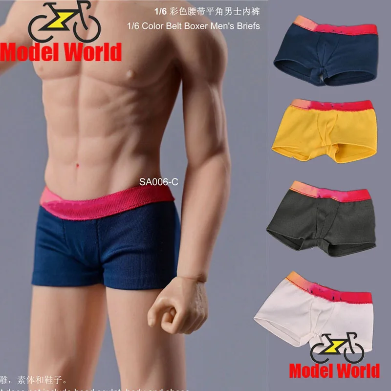 SA Toys SA006 SA015 1/6 Male Soldier Clothing Fashion Patterned Printed Briefs With Logo Fit 12'' Action Figure Body