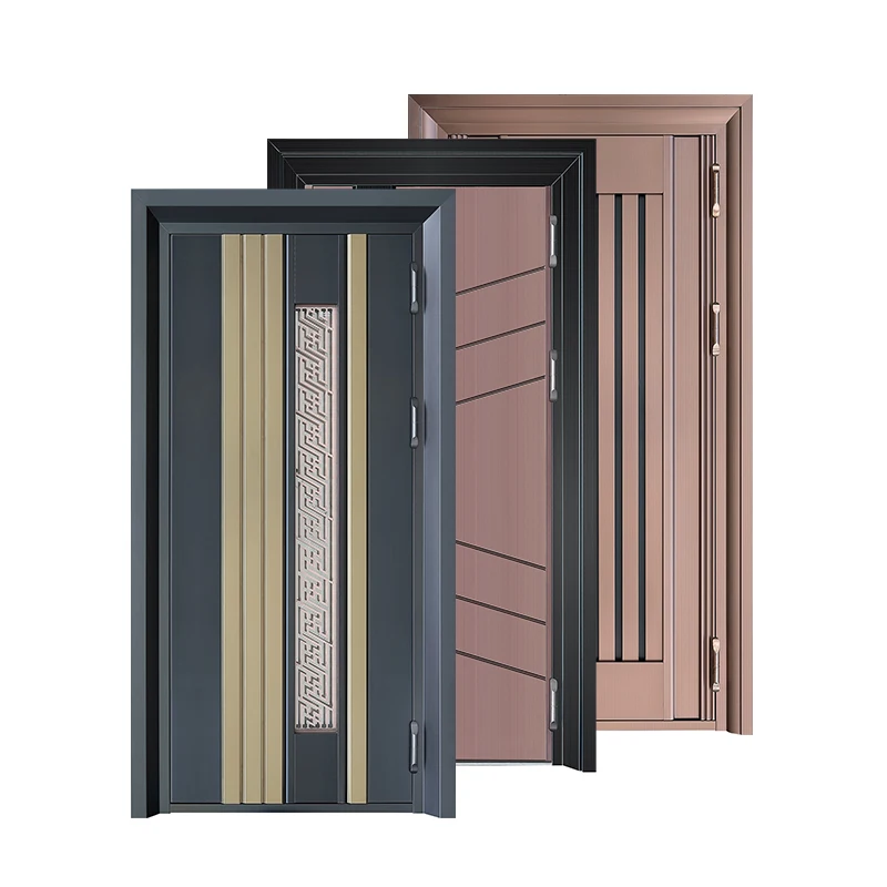 Customization Modern Large Customized Stainless Steel Anti-Theft Waterproof Entry Door For Villa Hotel & Exterior Use