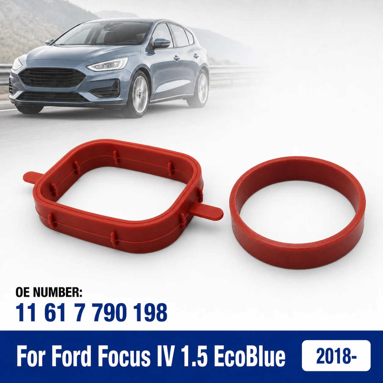 Rocker Cover Gasket + O Ring Set For Ford Focus IV 2018- 1.5 EcoBlue Kuga Puma Transit Connect JX6Q6P038AA 2191049 1623500280
