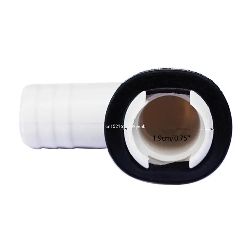 Conector de manguera  drenaje, codo  19mm/0,75 pulgadas para w/anillo  goma, sin fugas, mayor estanqueidad para sistema