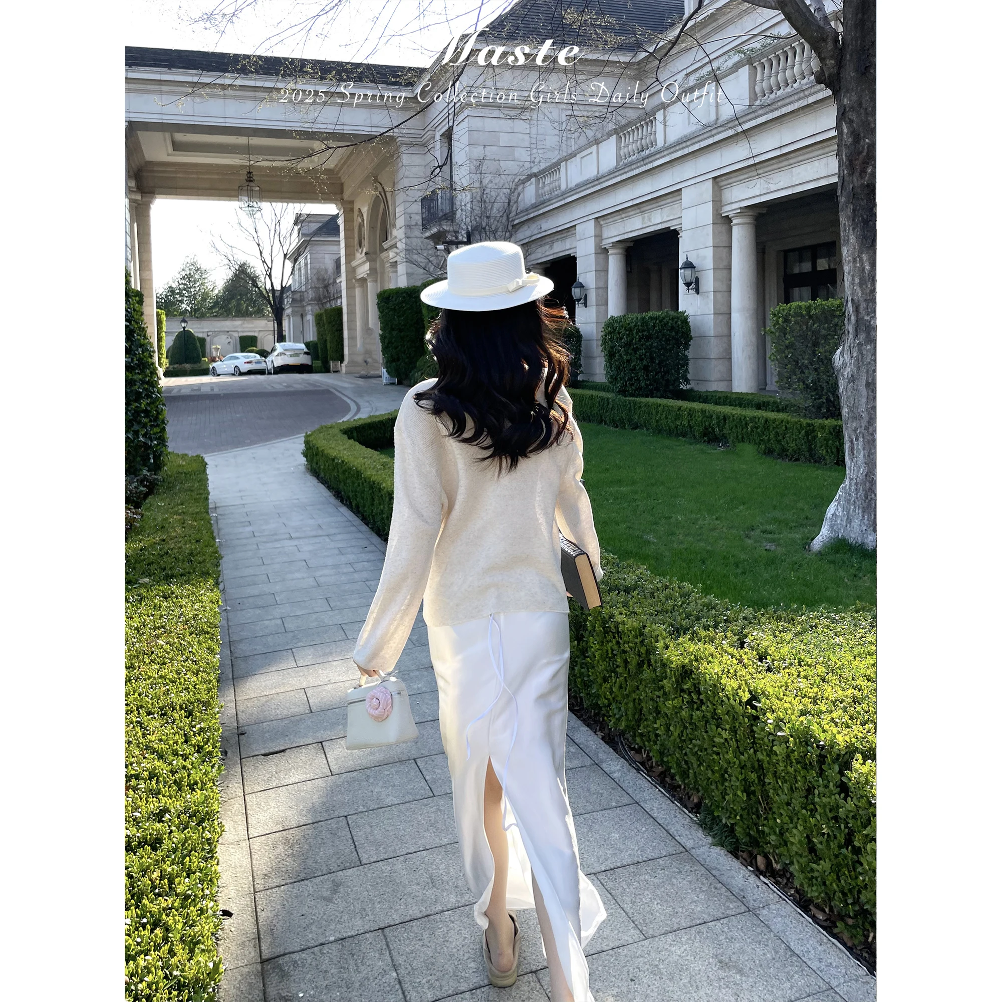 Maste Lichtgewicht Satijnen Rok met Parelglans Nieuwe Attitude Dames Premium Mode Mid-Length Rok