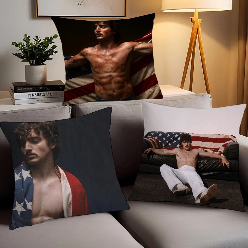 American singer B-Benson B-Boone  Pillow Case Office Cushions Suitable For Sofa Car Bedroom Decorative Cushion Cover