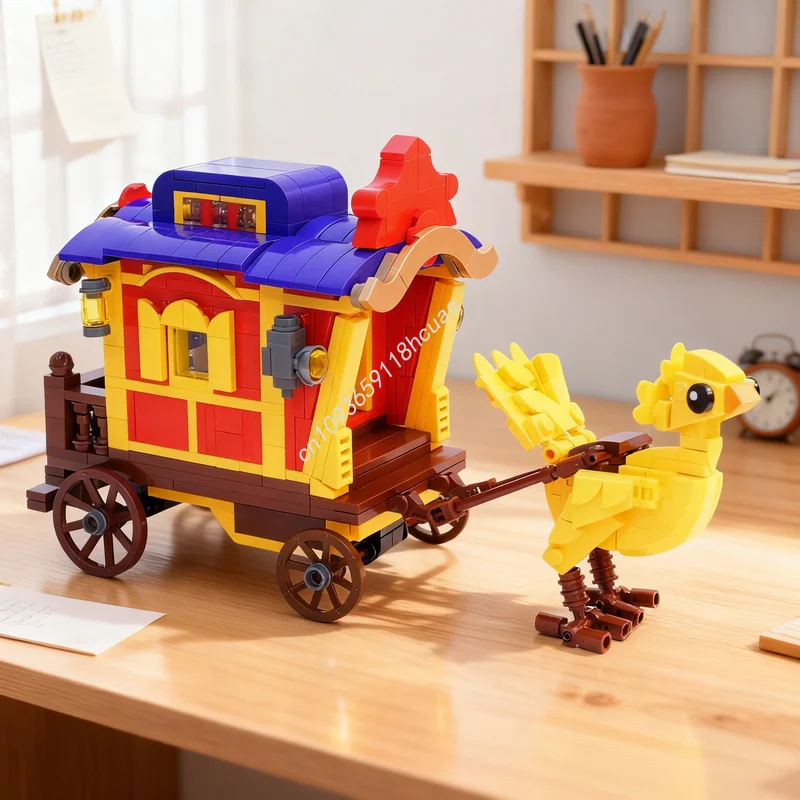 

629pcs MOC Final Fantasy VII Chocobo Carriage Model Building Blocks Toy Architecture Assemble Creative Christmas Gifts Education