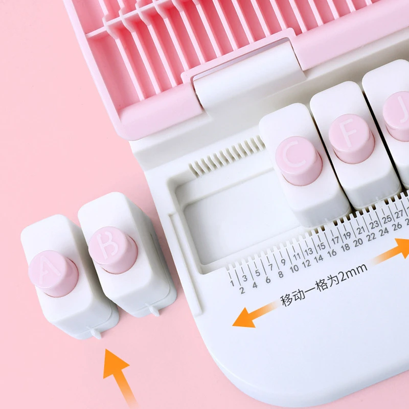 Puncher 26 English Letter Puncher Embossing Machine Gift Tag Paper DIY Bookmark Manual Puncher for Scrapbooking Craft