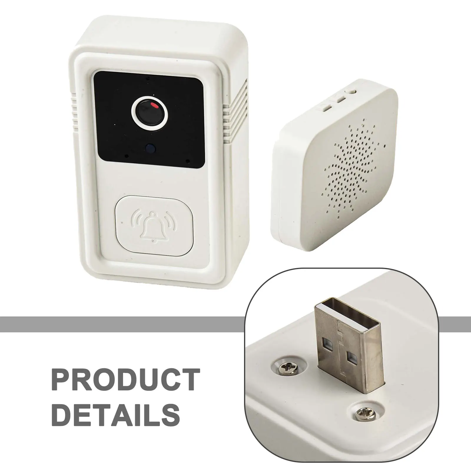 85*53*24mm Low Power Doorbell Clear Low-Light Images Custom Greeting Message Easy Phone Connection Reliable Performance