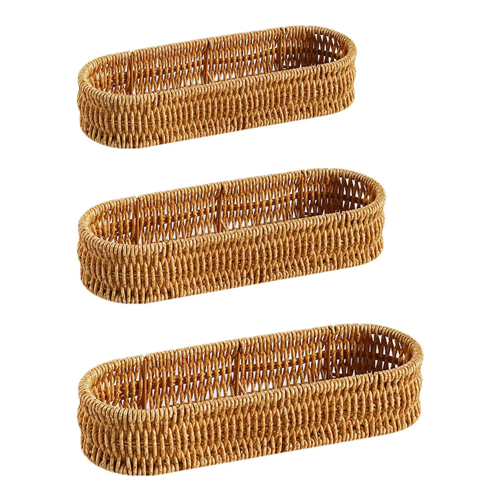 Aufbewahrungskorb, Brot-Aufbewahrungskörbe, gewebte Box, Schlüsselhalter, rechteckiger gewebter Korb für Zuhause, Essen, Servieren, Badezimmer, Regal