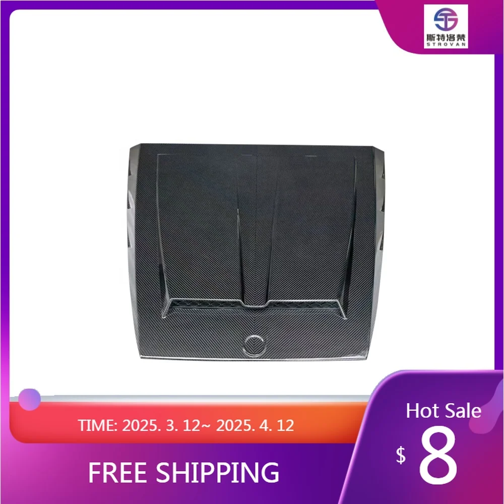 

Deren High QualityBra-Bus Style Dry Carbon Fiber Hood Engine Cover Exhaust Hood for G-Class W464