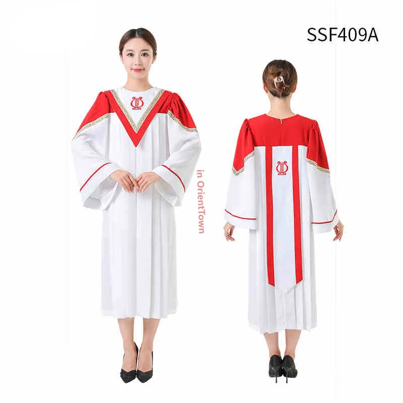 

High Quality Israel Vaticano Church Hymn Sing Clothing Church Oracle Choir Gown Robe Abbigliamento Poesia Corale Indossare JT008