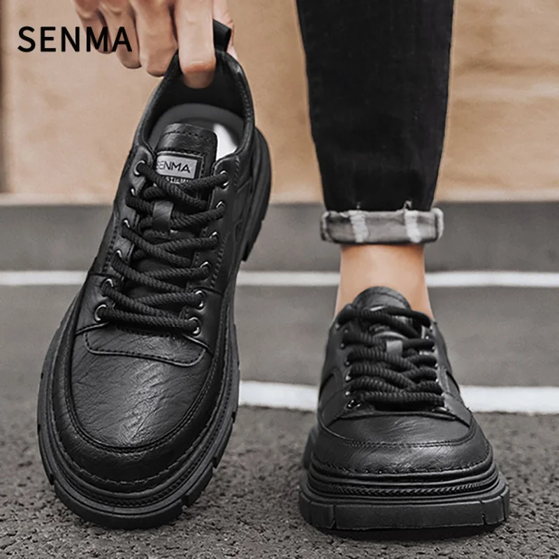 

SENMA Men's Casual Shoes 2025 New Versatile Casual Business Leather Shoes Men's Sports Thick soled Antiskid Walking shoes