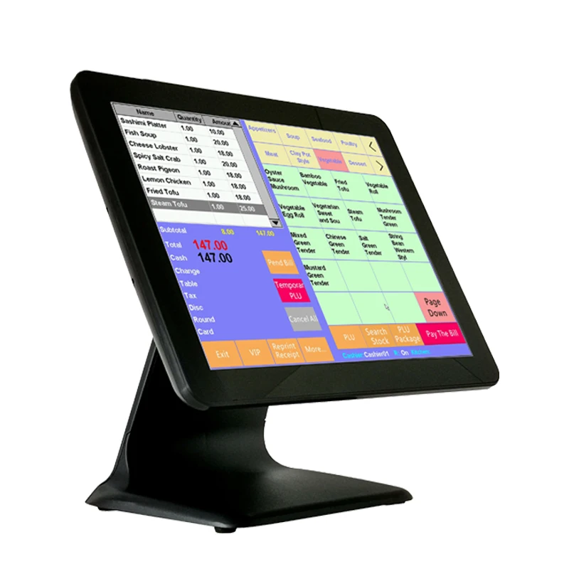 15 Inch Touch Screen All In One POS System With Free Retail And Restaurant Software Multi-Language To Choose POS Machine