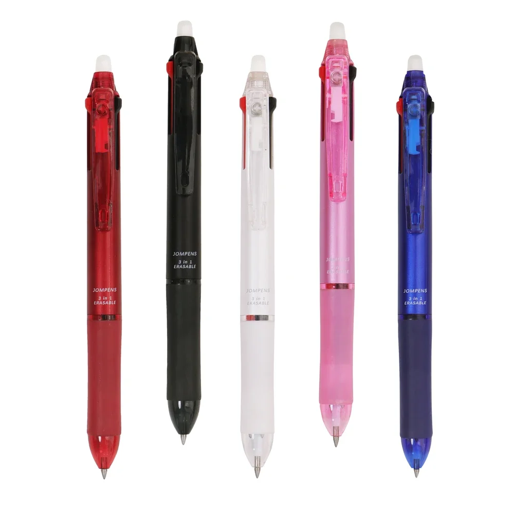 3 in 1 Multicolor Erasable Gel Pen 0.5mm Color Ink Magic Pen Office School Writing Supplies Japanese Stationery