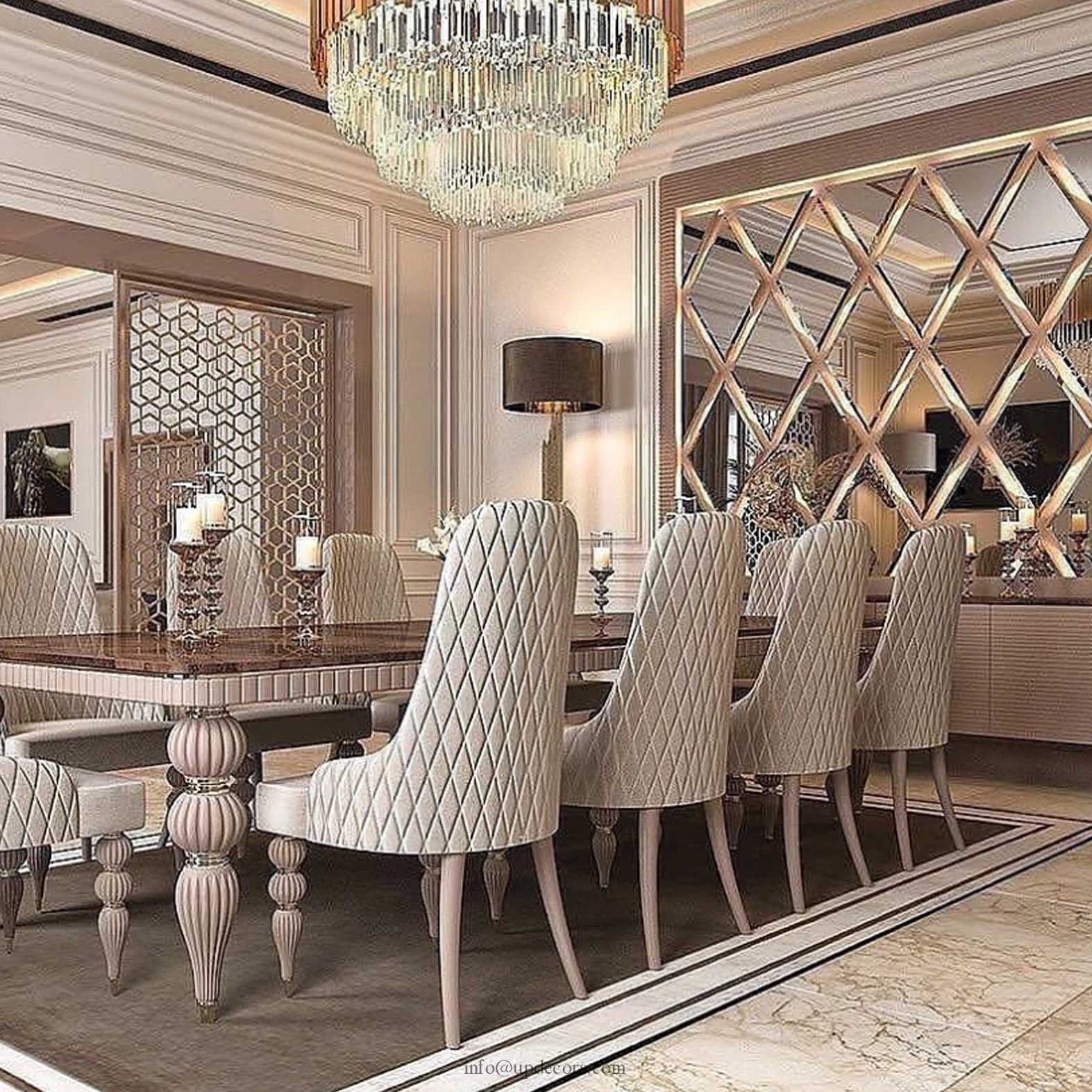 Candelabro de comedor de lujo, moderno, 2020