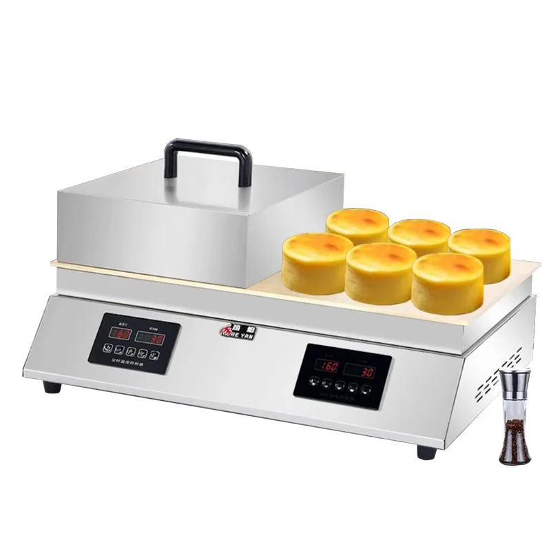 220V Electric Double Head Souffle Machine Commercial Waffle Souffle Machine Rapid Heating Souffle Cake Machine