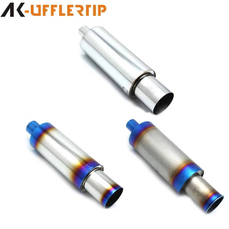 

Suitable for Automobile universal size straight drum modified exhaust pipe sports car sound drum stainless steel rear custom str