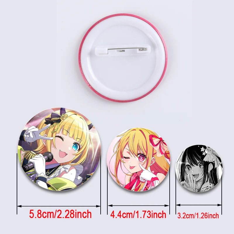 Ai Hoshino,Aquamarine Hoshino,Ruby Hoshino,Kana Arima,Mem-Cho Anime Badge Cartoon Cosplay Brooches for Clothes Backpack Jewelry