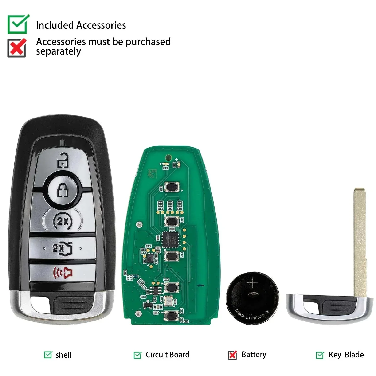 AUTEL IKEYFD005AH 5 ปุ่ม Universal Smart Remote Key สําหรับ KM100/IM508/IM608