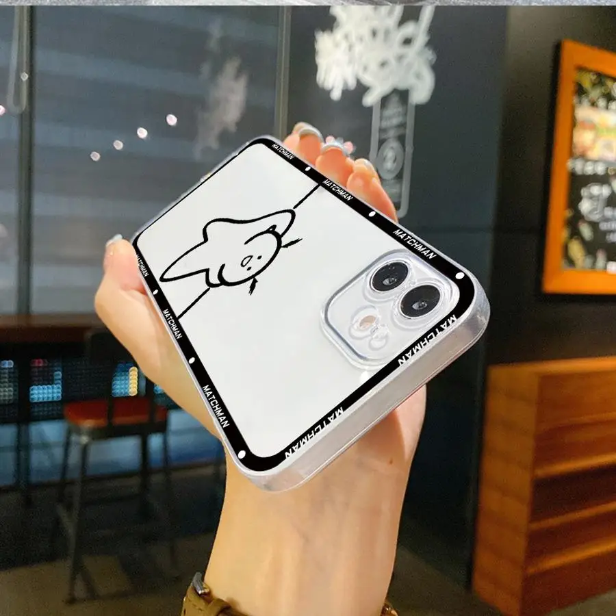 เคสโทรศัพท์แบบนิ่มสำหรับ iPhone 16 15 14 Plus 16e 7 8 17 Air 13 12 11 Pro MAX XR 12 Mini ลายการ์ตูนน่ารัก