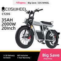 COSWHEEL CT20S E-bike 1500W Motor 60V27.5ah Battery Snowy Beach Electric Bike Aldult 20'' 5.0 Fat Tire Off-road Electric Bicycle
