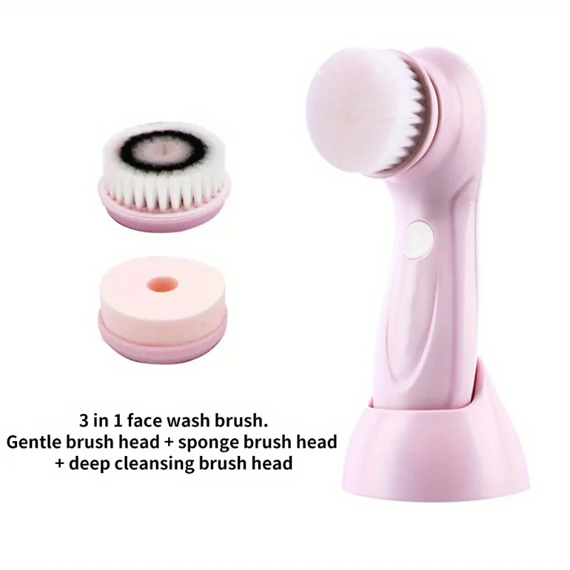 Escova de limpeza facial recarregável, removedor de cravo limpador de poros faciais para limpeza profunda, esfoliante suave, remoção de maquiagem