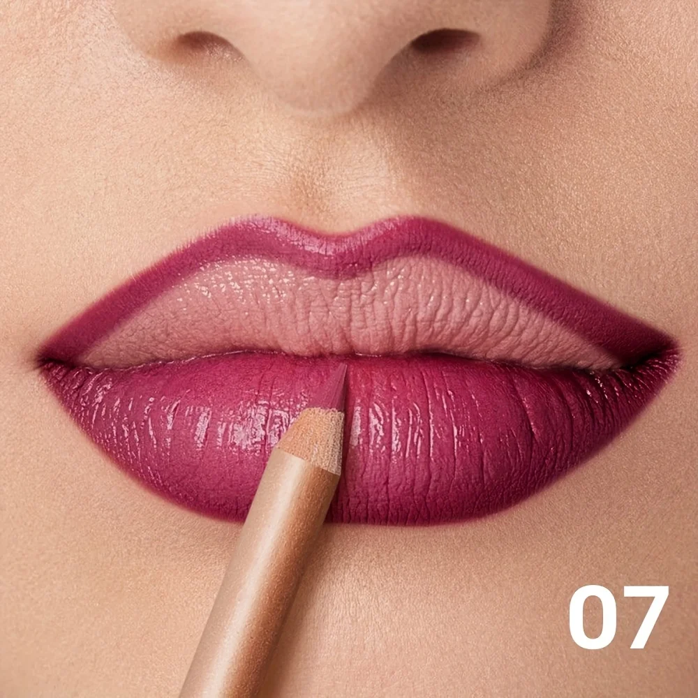 Matte Lip Liner Pencil Nude, langdurig waterdicht, veegvast, nauwkeurige omtrek, gladde romige formule