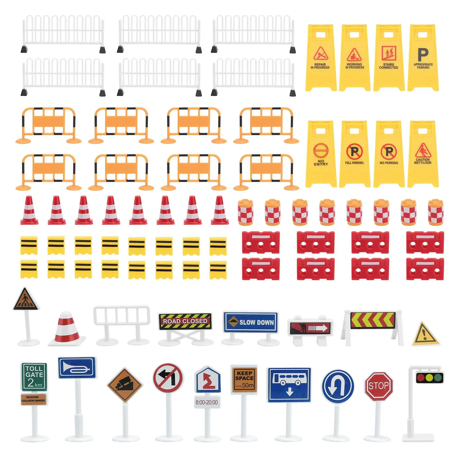 

Simulation Traffic Sign Mini Cones Plastic Parent Child Interactive Safe Roadblock Sign Toy Teaching Road