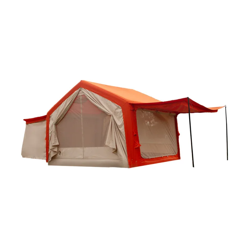 Orange cotton 9 flat inflatable tent outdoor campground extended inflatable hut