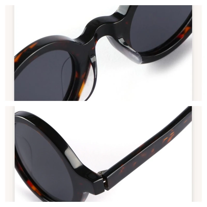 MCYFC Small Round Sunglasses for Men Retro Acetate Custome Outdoor Anti-reflective Sun Glasses for Women Full Rime Eyeglasses