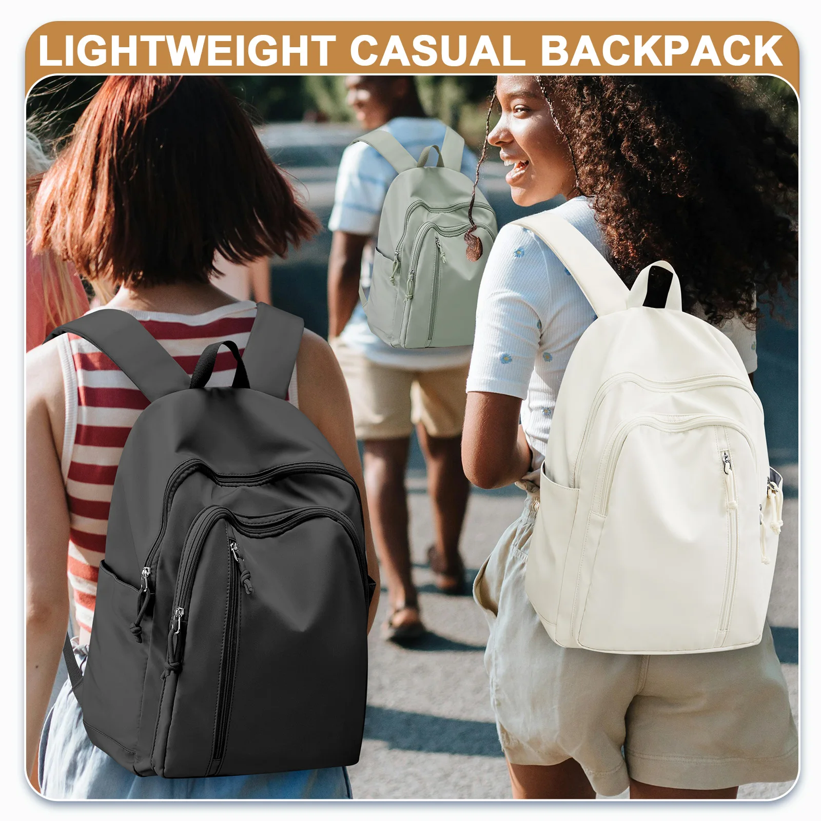 Middle High School Girls Backpack, College Fashion and Versatile Laptop Bag, College Student Backpack Trendy Lightweight Bookbag