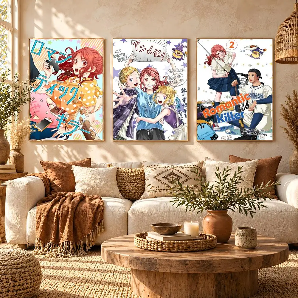 Anime Romantic Killer Poster Poster HD Printing Boho Aesthetic Style Wall Art Home Decor For Living Room Bedroom Gift