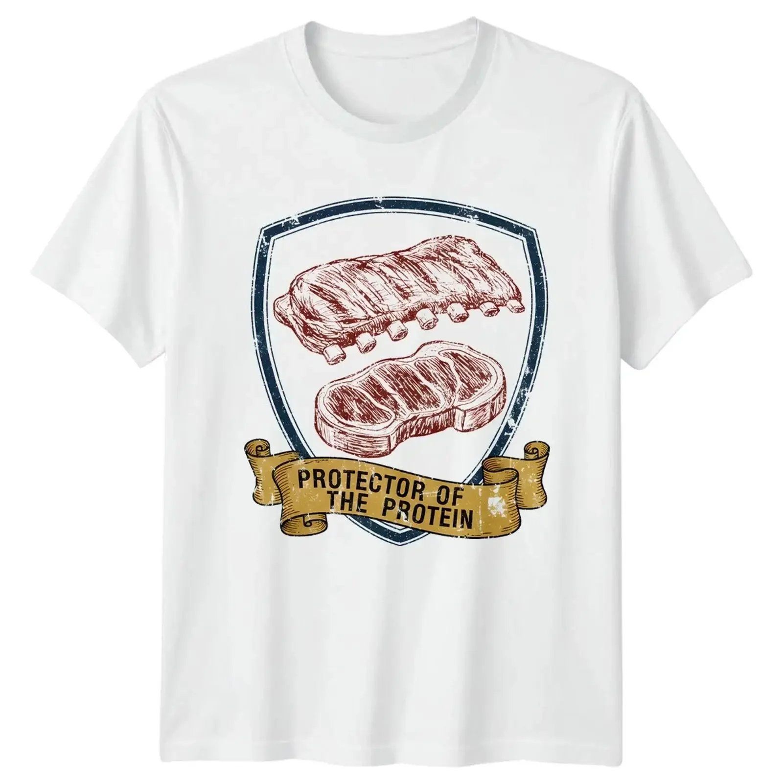Protector Of The Protein Men's T Shirt Meat Lover BBQ Father's Day for Him Image 1 4 vintage Washed fashion Casual